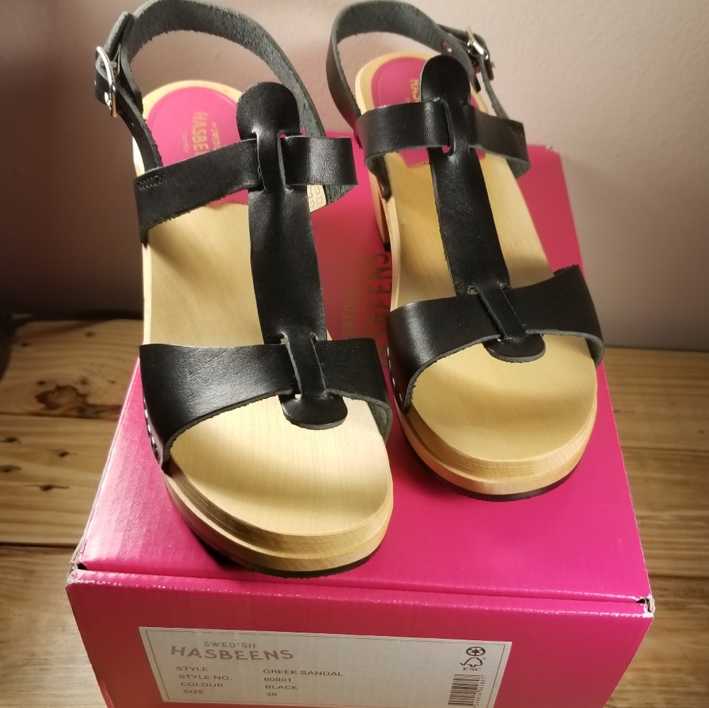 Swedish Hasbeens Greek sandal 36